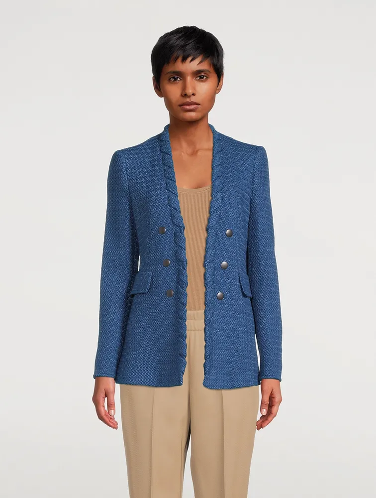Whipstitch Tweed Blazer