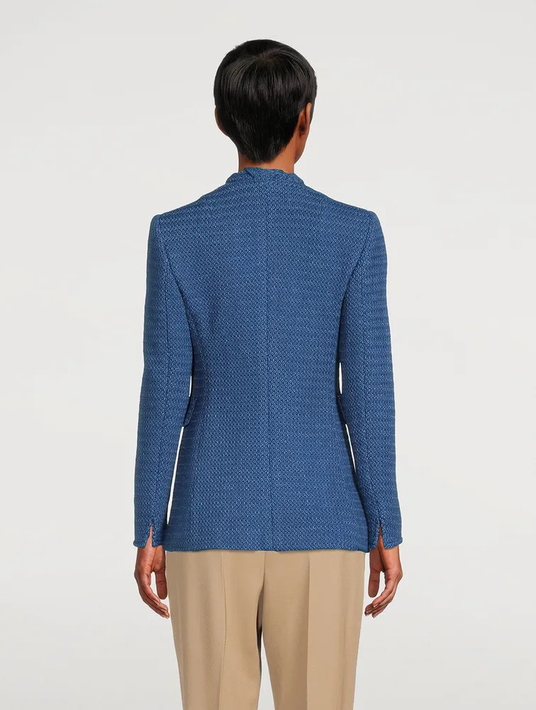 Whipstitch Tweed Blazer
