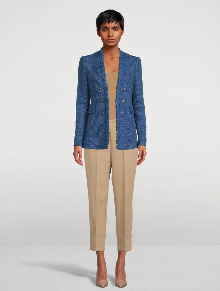 Whipstitch Tweed Blazer