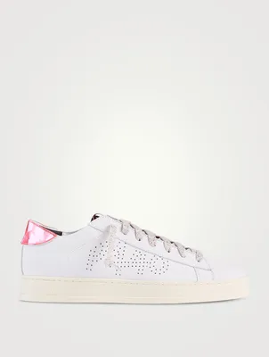 Jack Reflector Perforated Leather Sneakers