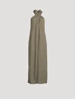 Twist-Front Halter Jumpsuit