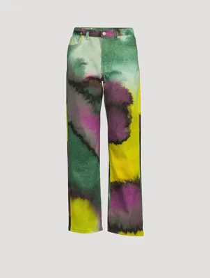 Piscos Printed High-Rise Boyfriend Jeans