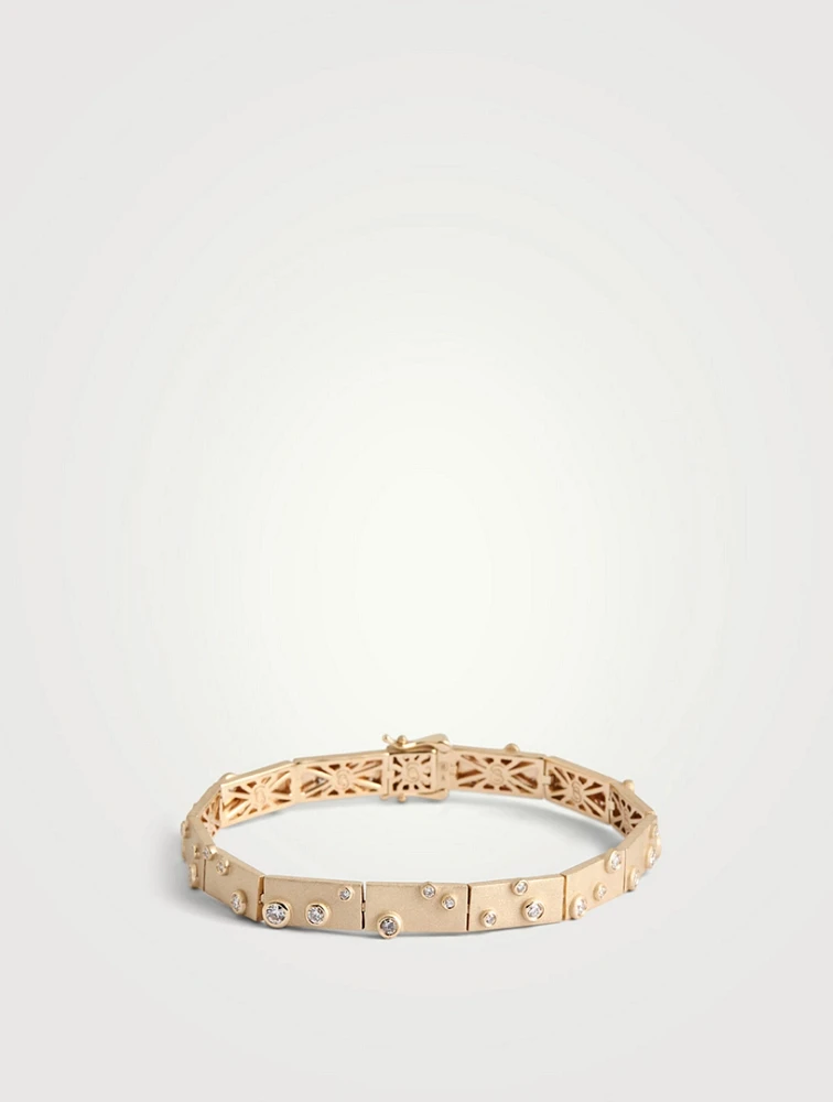 14K Gold Anniversary Bracelet With Diamonds