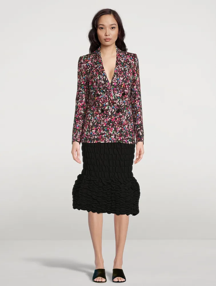 Beau Double-Breasted Jacket People Print