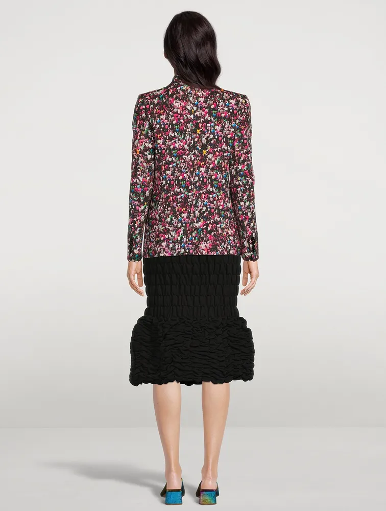Beau Double-Breasted Jacket People Print