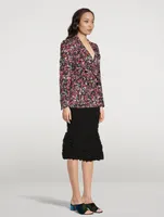 Beau Double-Breasted Jacket People Print
