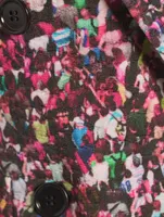 Beau Double-Breasted Jacket People Print