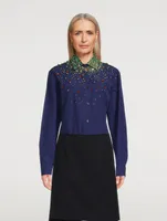 Clavelly Embellished Cotton Shirt
