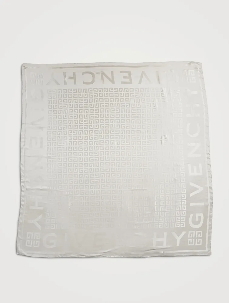 Silk Jacquard Logo Scarf
