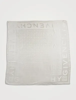 Silk Jacquard Logo Scarf