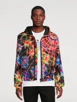 Hooded Zip Jacket In Illumination Print