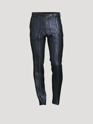 Striped Lurex Jacquard Pants