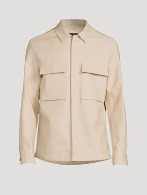 Linen Long-Sleeve Overshirt