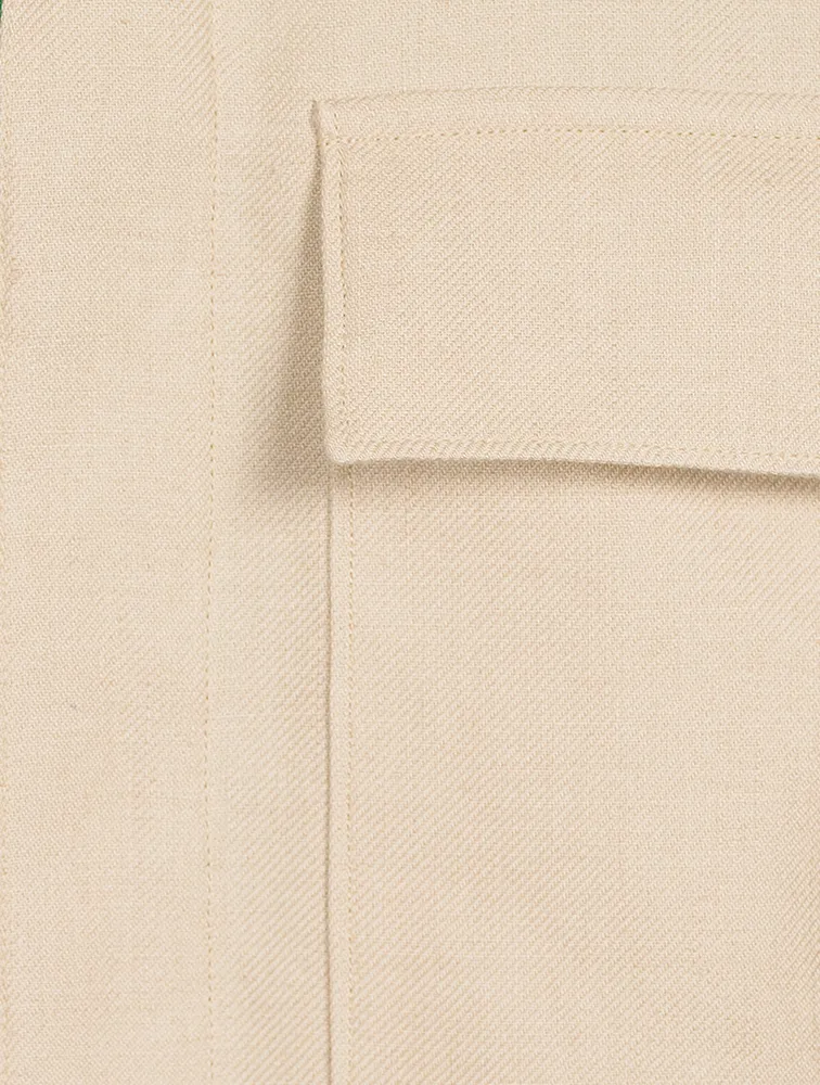 Linen Long-Sleeve Overshirt