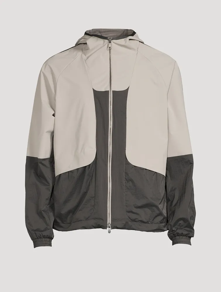 Nylon Zip Jacket With Hood