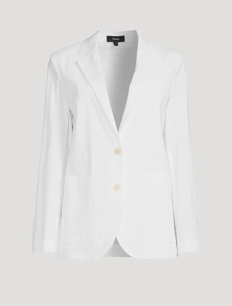 Linen-Blend Blazer