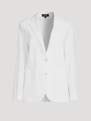 Linen-Blend Blazer