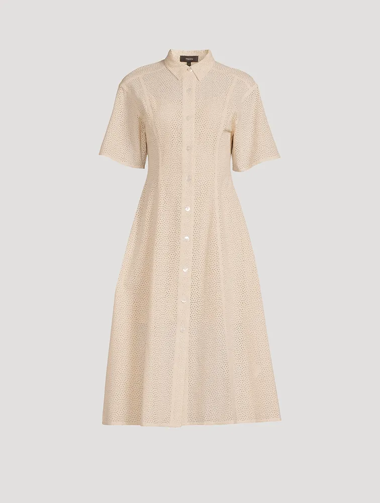 Embroidered Shirt Dress