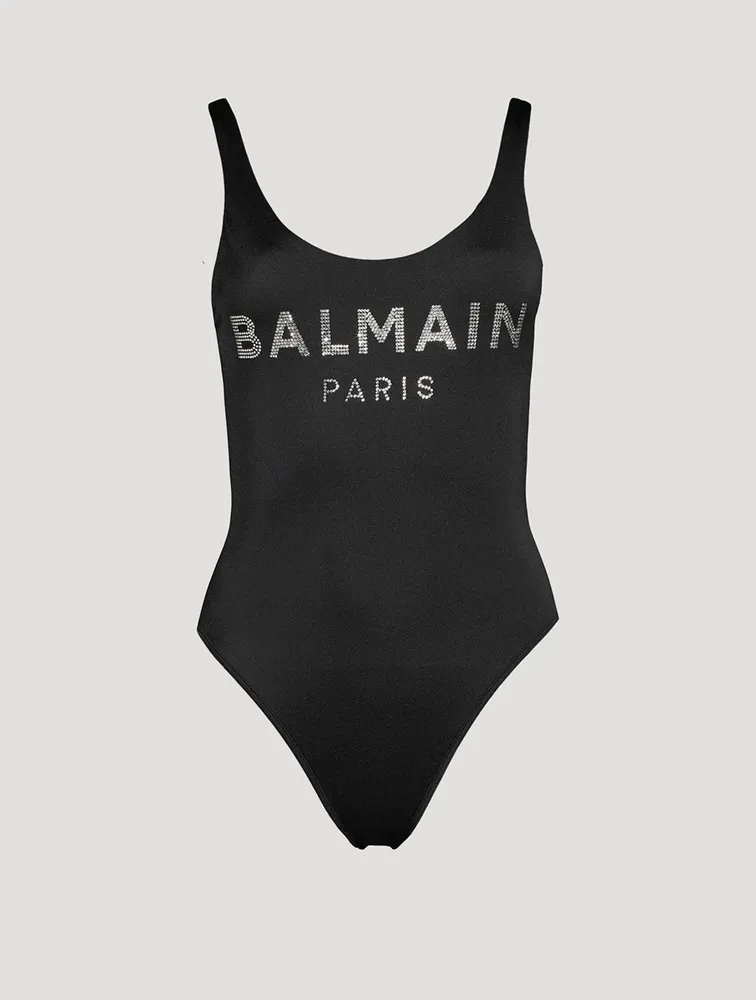 Strass Logo One-Piece Swimsuit