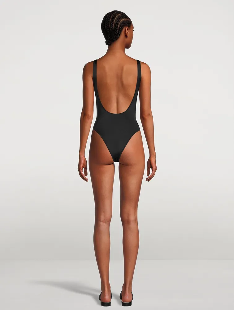 Strass Logo One-Piece Swimsuit