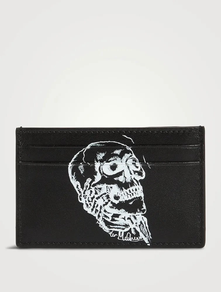 Leather Skull In Hand Card Case