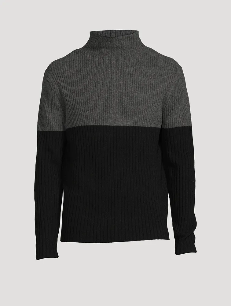 Wool And Cashmere Mockneck Sweater