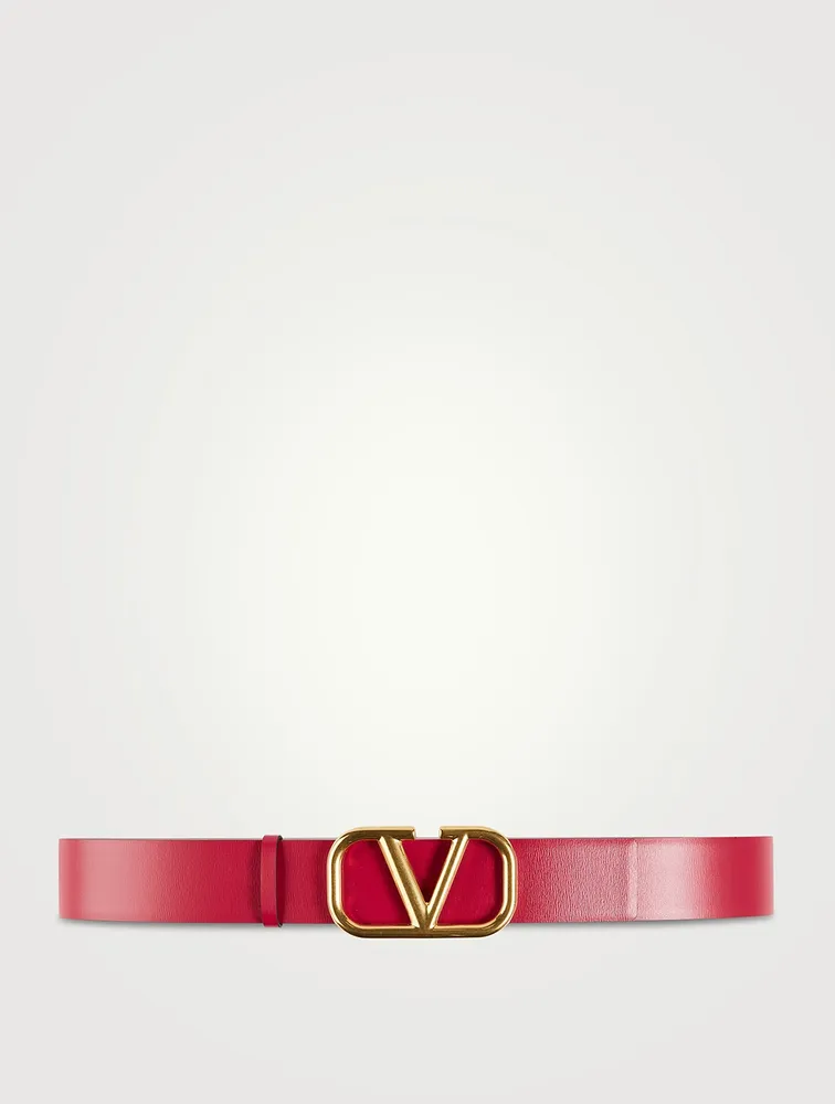 VLOGO Signature Reversible Leather Belt