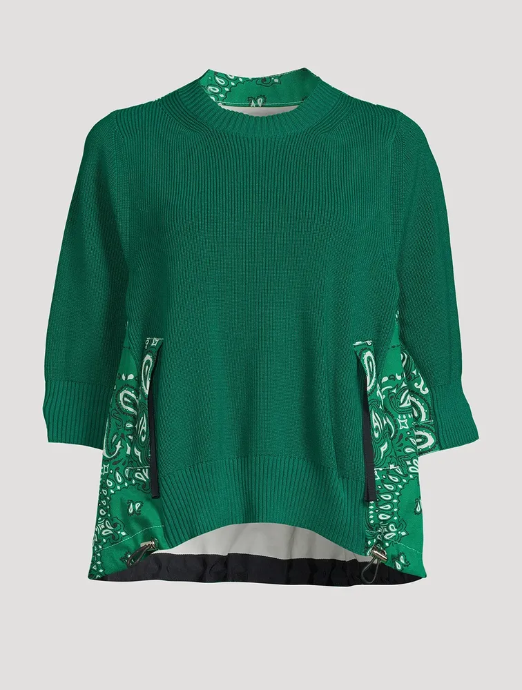 Cotton Mix Top Bandana Print