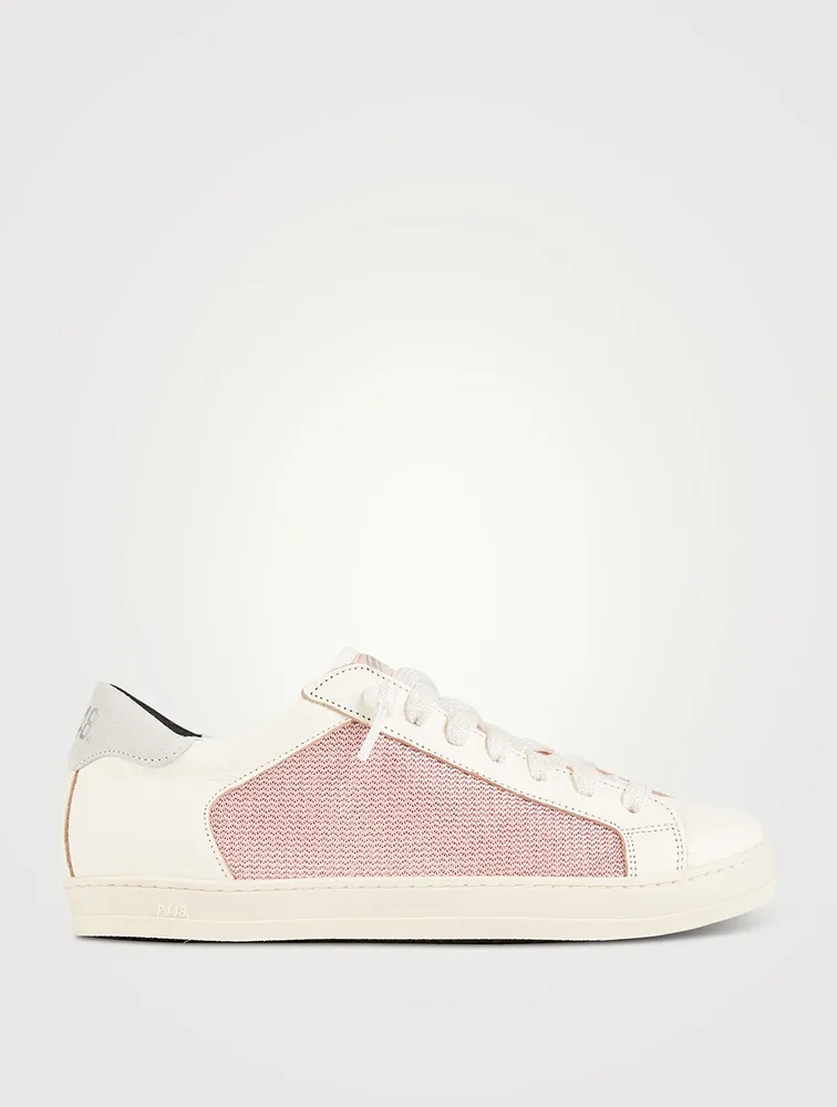 John Leather And Lurex Sneakers