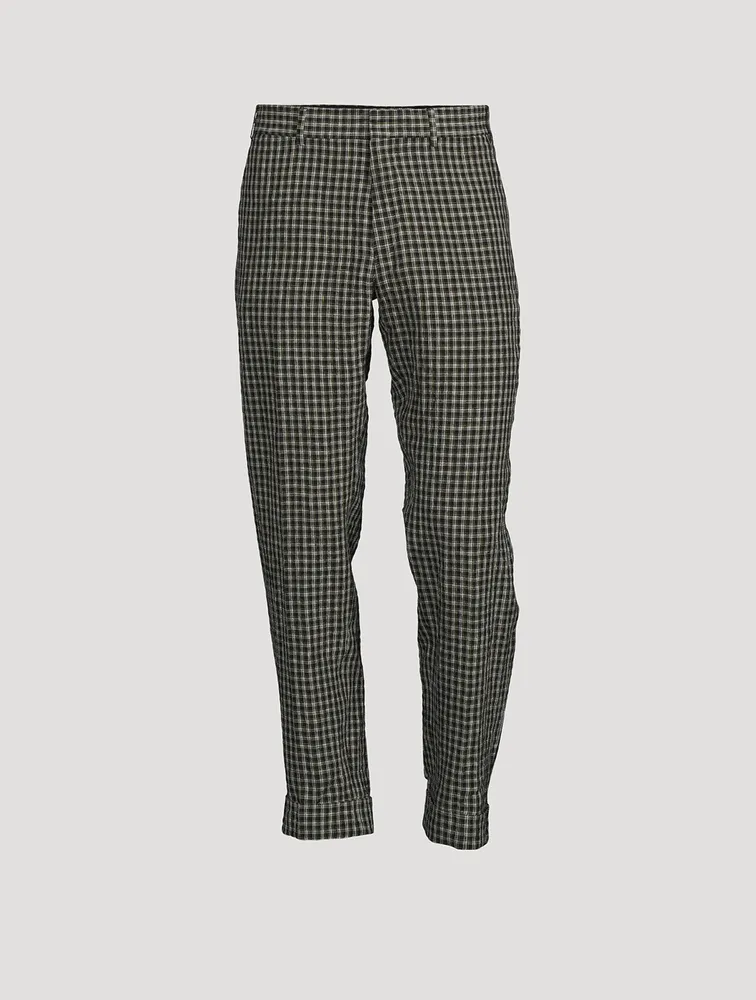 Phillip Linen Pants In Check Print