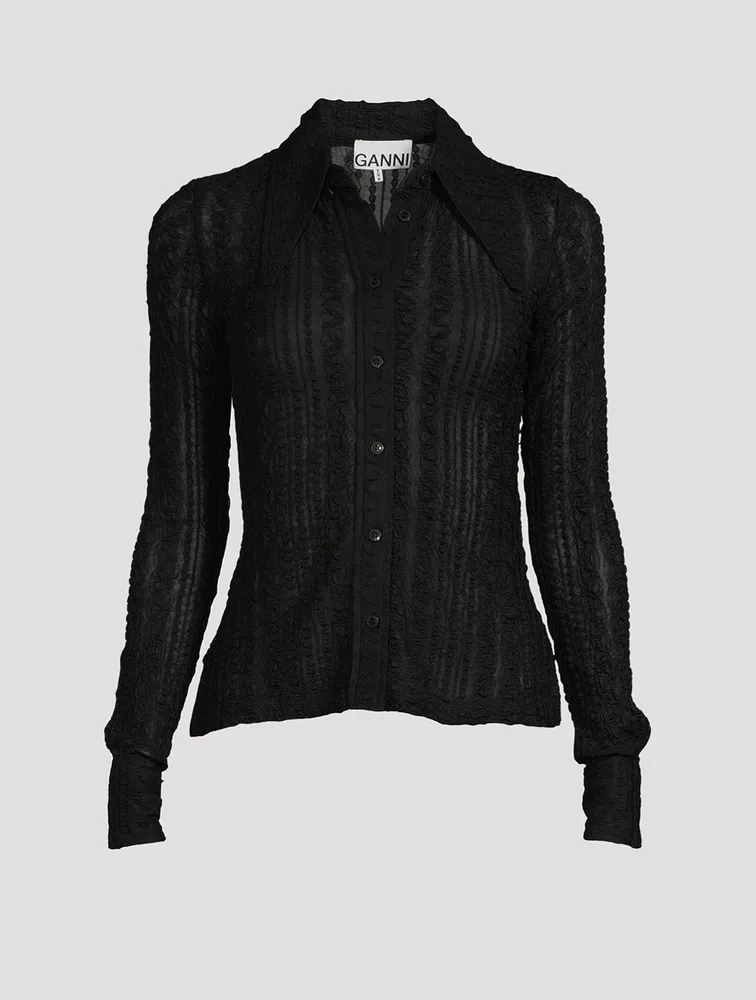Stretch Lace Jersey Shirt