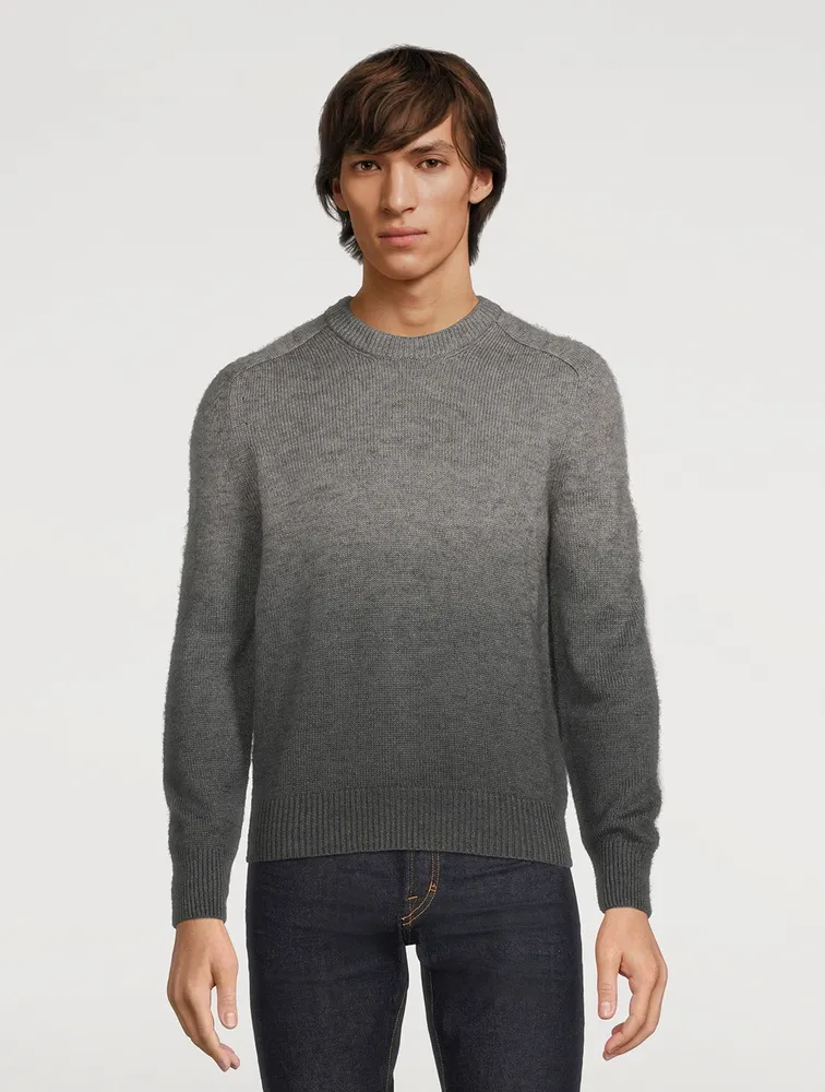 Cashmere Mohair And Silk Dip-Dye Sweater