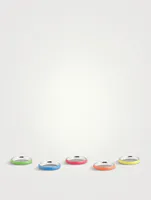 Set Of Five Neon Enamel Stacking Rings