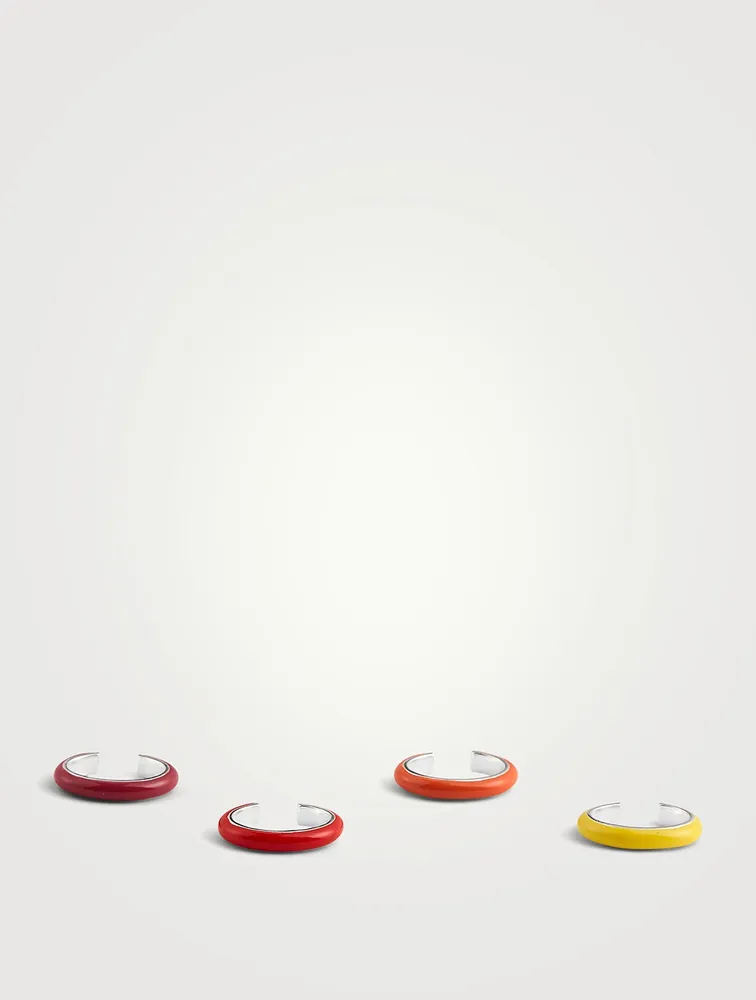 Set Of Four Warm Enamel Stacking Ear Cuffs