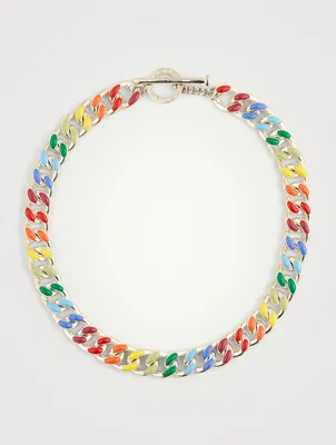 Rainbow Chunky Chain Necklace