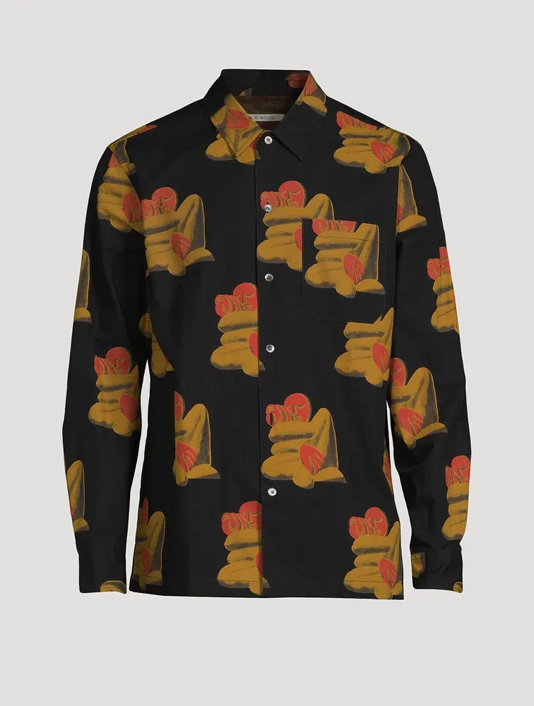 David JM Cotton Printed Shirt
