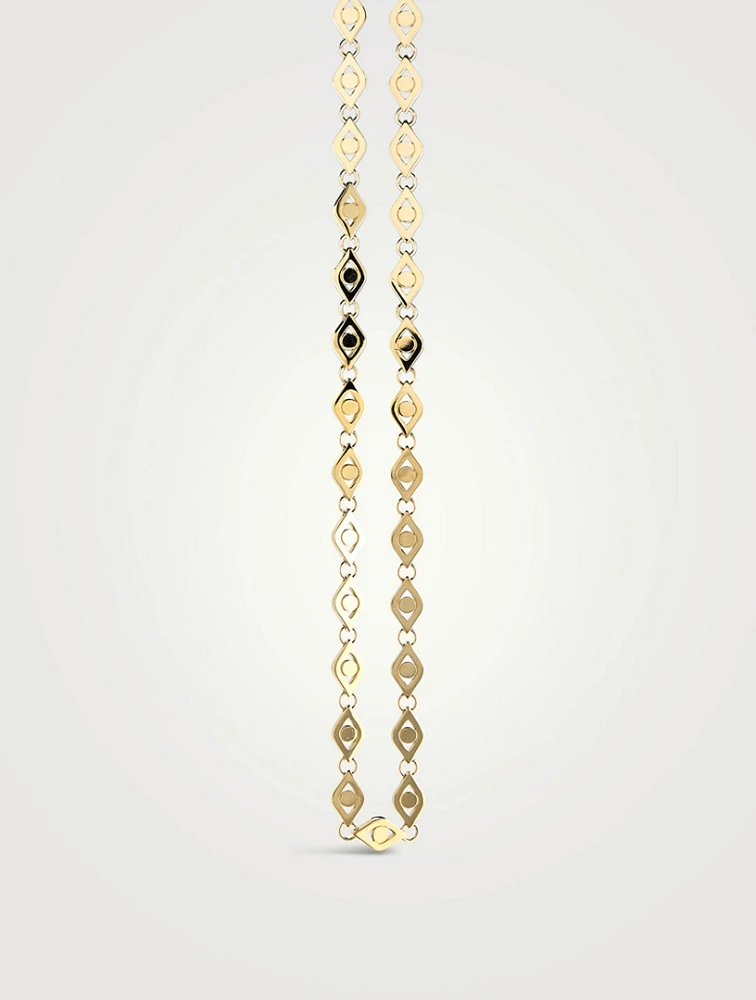 Medium 14K Gold Evil Eye Link Necklace