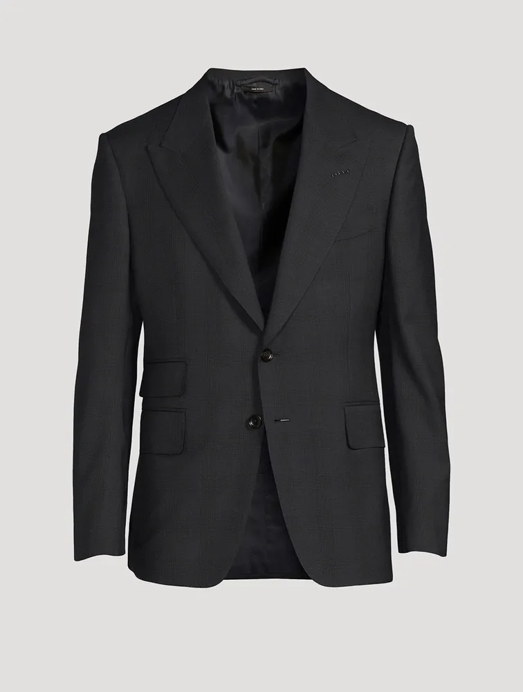 Stretch Mouliné Jacket With Subtle Check
