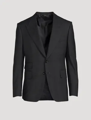 Stretch Mouliné Jacket With Subtle Check