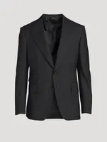 Stretch Mouliné Jacket With Subtle Check