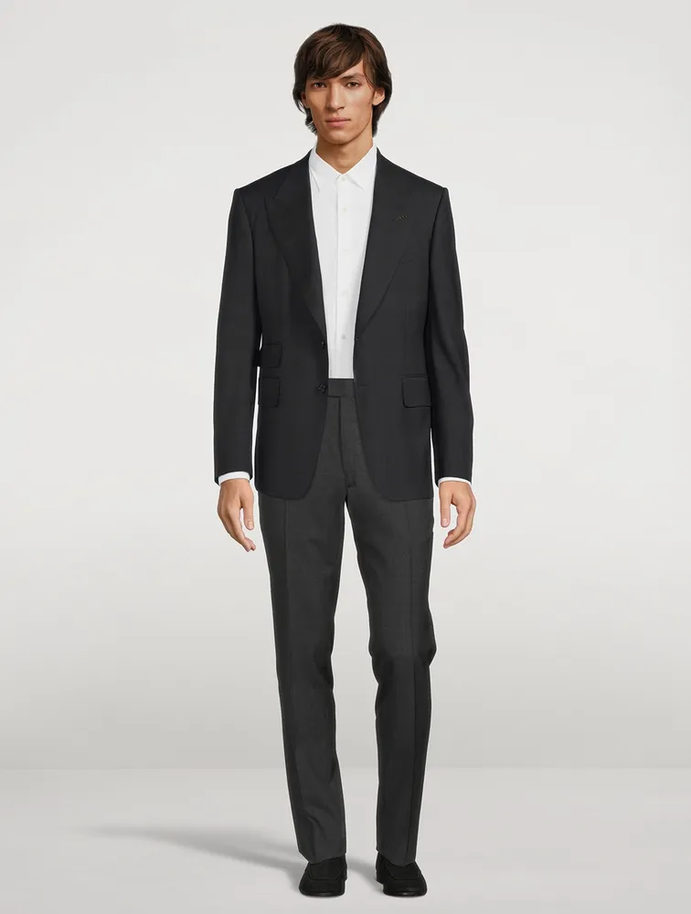 Stretch Mouliné Jacket With Subtle Check