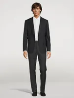 Stretch Mouliné Jacket With Subtle Check