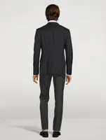Stretch Mouliné Jacket With Subtle Check