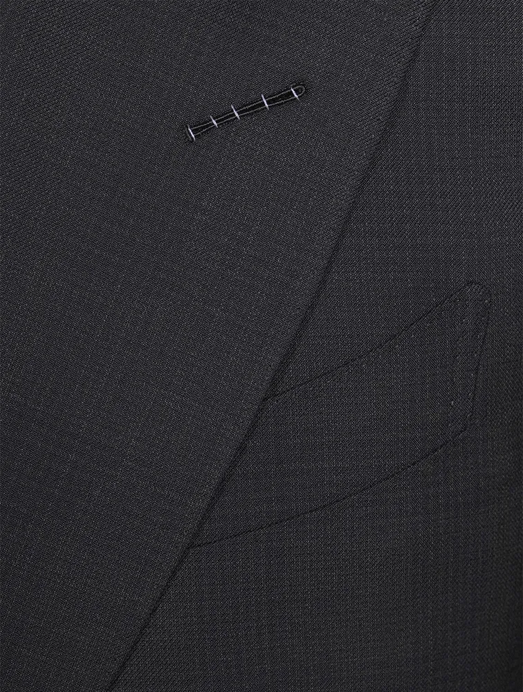 Stretch Mouliné Jacket With Subtle Check