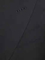 Stretch Mouliné Jacket With Subtle Check