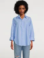 Kayla Cotton Shirt Stripe Print