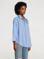 Kayla Cotton Shirt Stripe Print