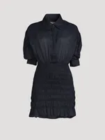 Smocked Shirt Dress