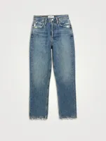 Riley High-Rise Straight-Leg Cropped Jeans