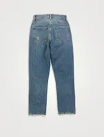 Riley High-Rise Straight-Leg Cropped Jeans